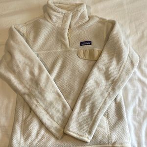 Patagonia pullover snap up in white, size small